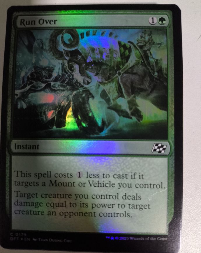Run Over #179 Aetherdrift (2025) Magic: The Gathering — front