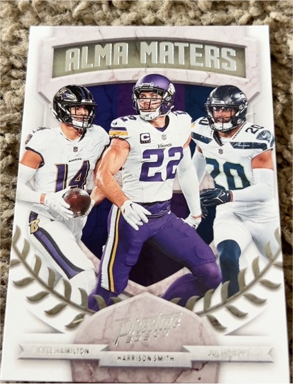 2024 Panini Prestige #8 Harrison Smith / Julian Love / Kyle Hamilton Alma Maters — front