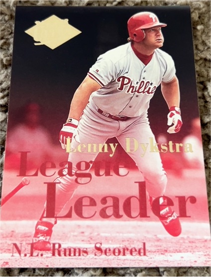1994 Fleer Ultra #7 Lenny Dykstra League Leaders — front