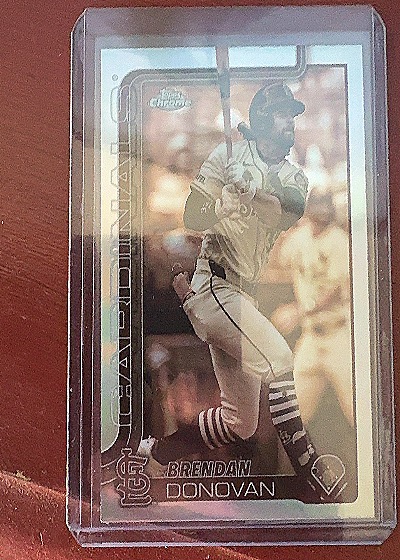 2025 Topps Chrome Brendan Donovan Sepia Parallel — front