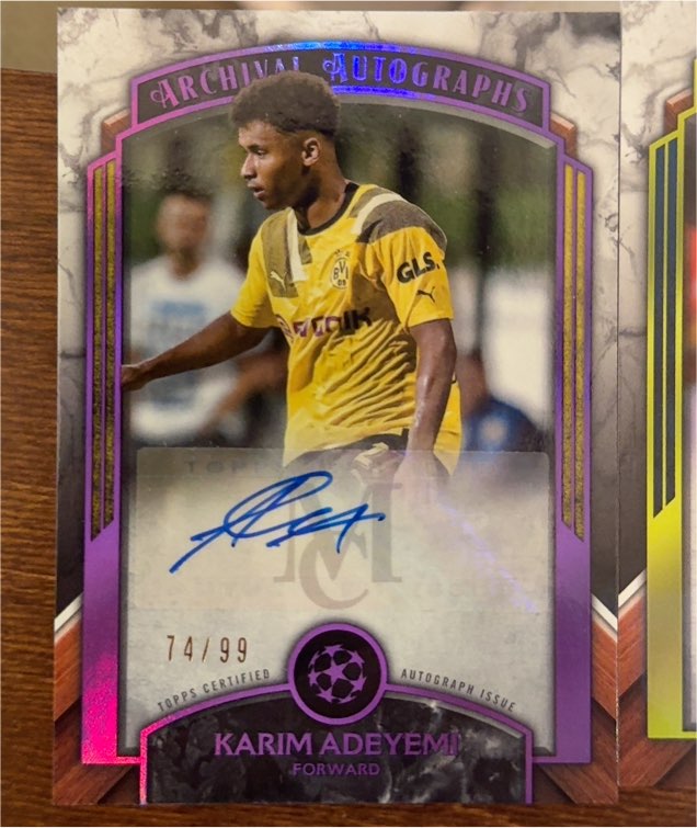 2022-23 Topps Museum Collection UEFA #AA-KA Karim Adeyemi Archival Autograph — front