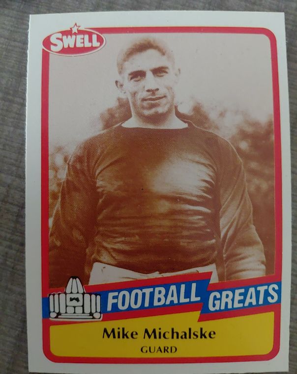 1989 Swell Football Greats #21 Mike Michalske — front