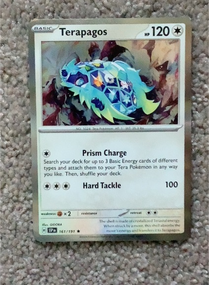 2024 Pokémon Sv08: Surging Sparks #161 Terapagos — front