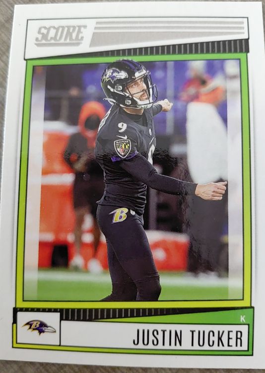 2022 Panini Score #188 Justin Tucker — front