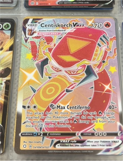 2022 Pokémon TCG Shining Fates #SV109 Centiskorch VMAX — front