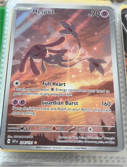 2024 Pokémon SV Surging Sparks #204 Mesprit Illustration Rare — front