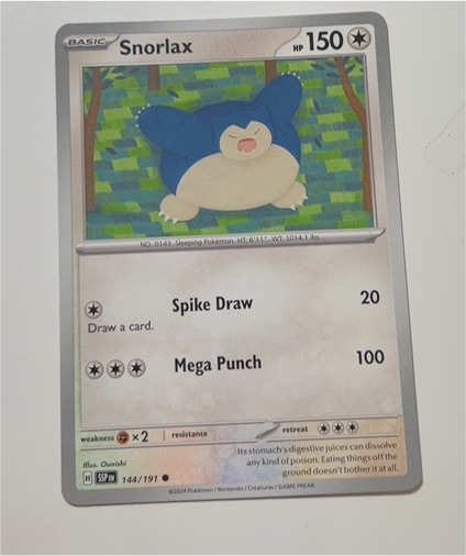2024 Pokémon Surging Sparks #144 Snorlax — front