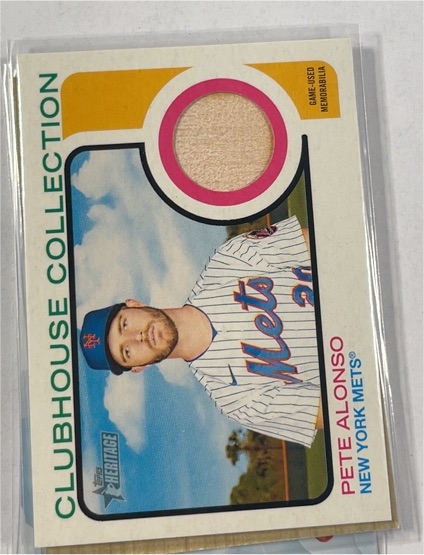 2022 Topps Heritage Clubhouse Collection Relics #CCRPA Pete Alonso — front