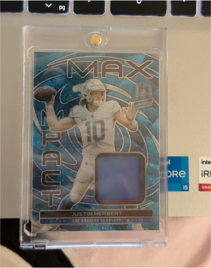 2022 Panini Spectra Max Impact #MI-JH Justin Herbert — front