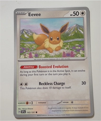 2024 Pokémon TCG Surging Sparks #143 Eevee — front