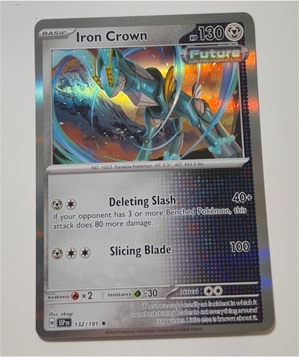 2024 Pokémon SV08: Surging Sparks #132 Iron Crown — front