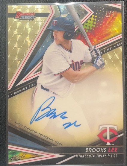 2022 Bowman's Best Brooks Lee 1/1 Autograph — front