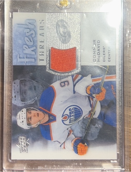 2015-16 Upper Deck Ice Fresh Threads #FT-CM Connor McDavid — front