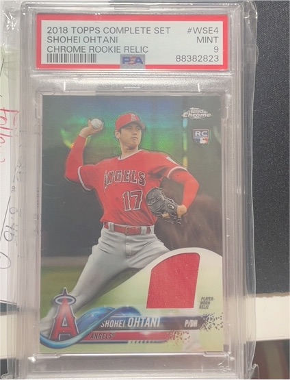 2018 Topps Chrome Complete Set #WSE4 Shohei Ohtani Chrome Rookie Relic — front