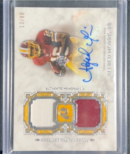 2013 Topps Museum Collection - Signature Swatches Autograph Alfred Morris — front