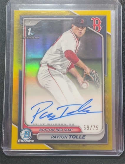 2024 Bowman Chrome Prospect Autographs #CPA-PT Payton Tolle — front