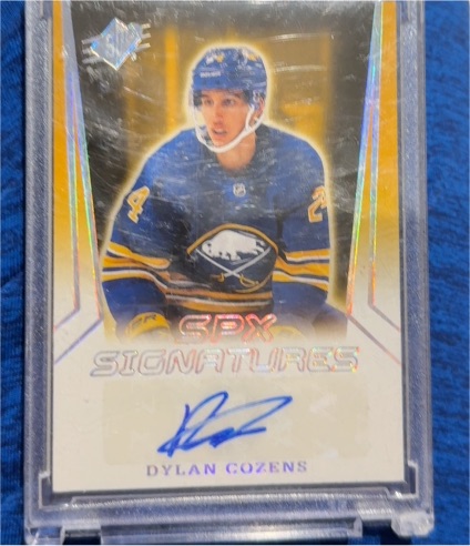 2021-22 Upper Deck SPX Signatures Dylan Cozens — front