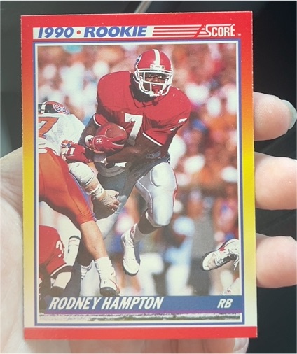 1990 Score #307 Rodney Hampton — front