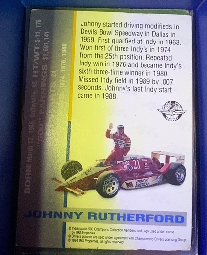 1994 IMS Properties Johnny Rutherford — front