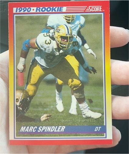 1990 Score #295 Marc Spindler Rookie — front