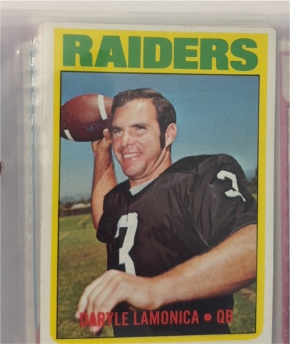 1972 Topps #169 Daryle Lamonica — front