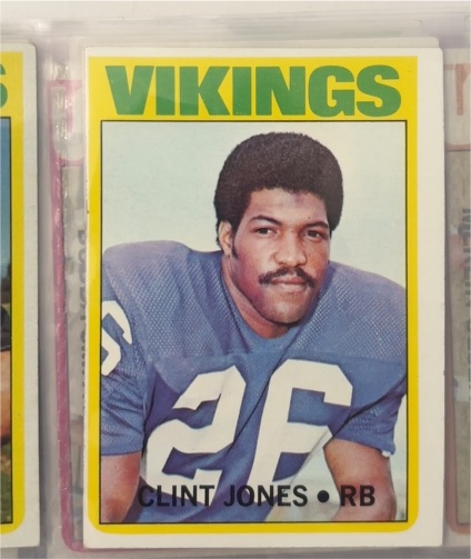 1972 Topps Football #166 Clint Jones — front