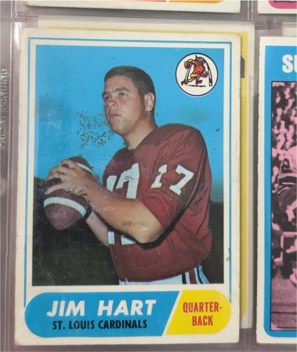 1968 Topps Football #120 Jim Hart — front