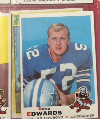 1969 Topps #210 Dave Edwards Dallas Cowboys — front