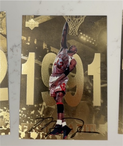 1998 Upper Deck Jumbo #7 Michael Jordan First NBA Title 1991 — front