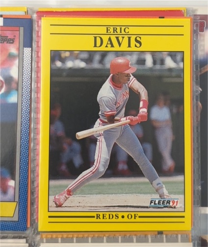 1991 Fleer #61 Eric Davis — front