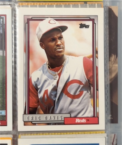 1992 Topps #610 Eric Davis — front