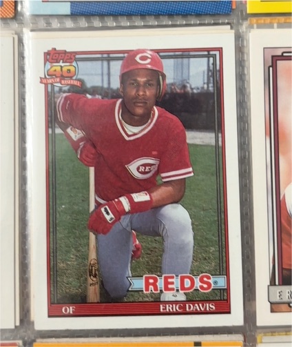 1991 Topps #550 Eric Davis — front