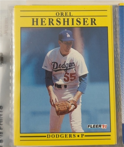 1991 Fleer #208 Orel Hershiser — front