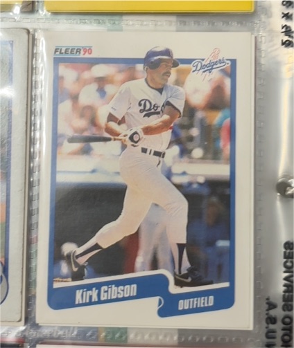 1990 Fleer #393 Kirk Gibson — front
