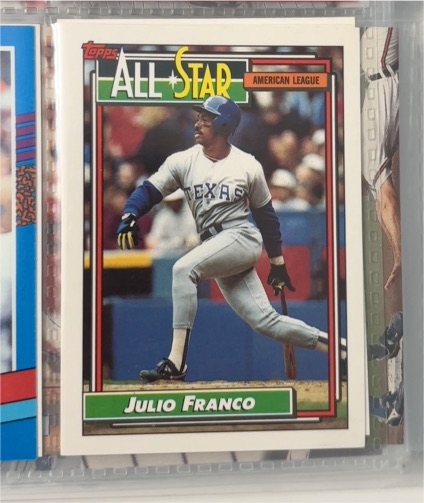 1992 Topps All-Star #398 Julio Franco — front