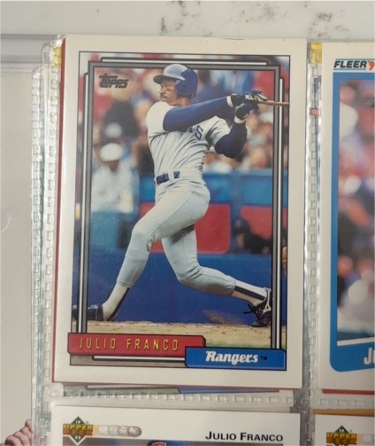 1992 Topps #490 Julio Franco — front