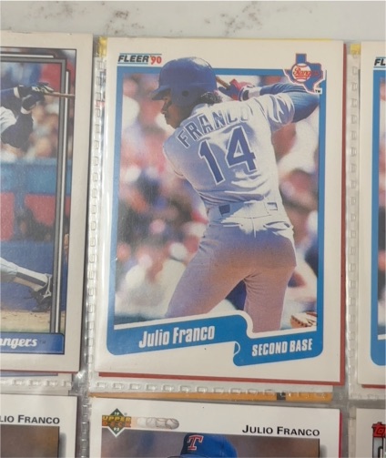 1990 Fleer #296 Julio Franco — front