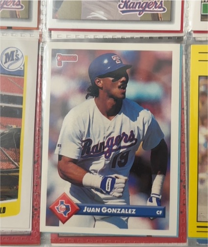 1993 Donruss #555 Juan Gonzalez — front