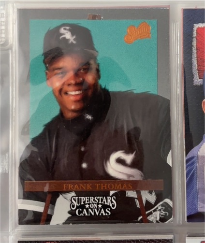 1993 Leaf Studio Superstars on Canvas #6 Frank Thomas — front