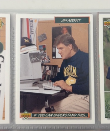 1992 Upper Deck #78 Jim Abbott — front