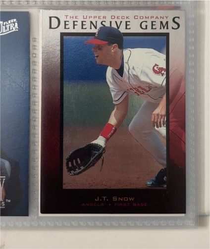 1996 Upper Deck Defensive Gems #140 J.T. Snow — front