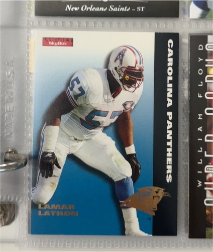 1995 SkyBox Impact #15 Lamar Lathon — front