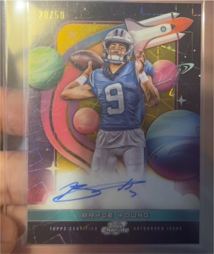 2024 Topps Cosmic Chrome First Flight Signatures #FFS-BY Bryce Young — front