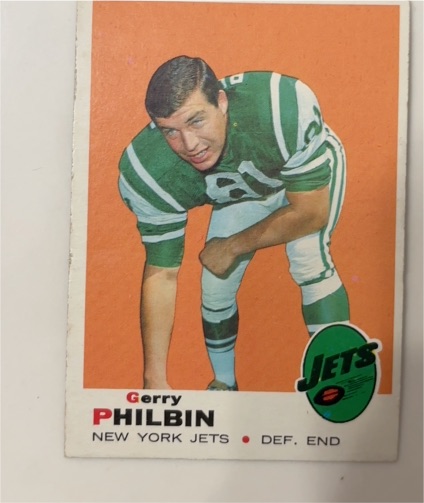 1969 Topps Football #262 Gerry Philbin — front