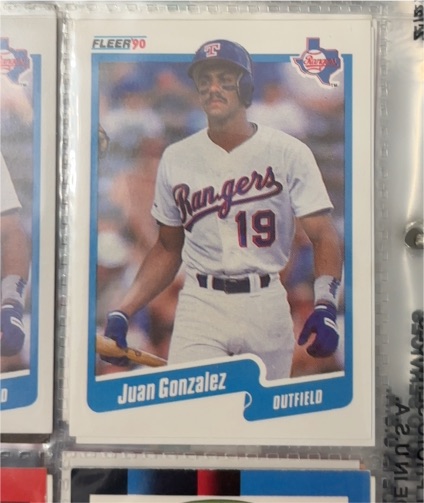 1990 Fleer #297 Juan Gonzalez — front