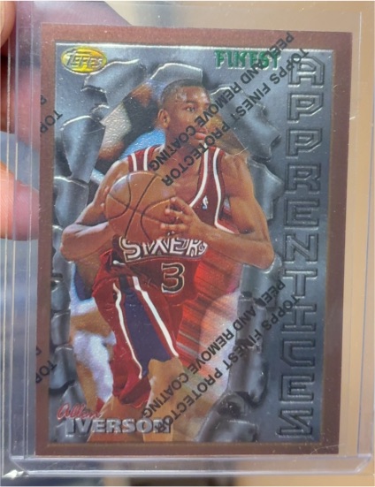 1996-97 Topps Finest #69 Allen Iverson Apprentice Rookie Card — front