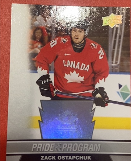 2023-24 Upper Deck Team Canada Juniors Pride of the Program #74 Zack Ostapchuk — front