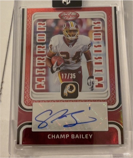 2024 Panini Certified #MMS-CB Champ Bailey Mirror Signatures — front