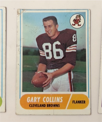 1968 Topps Football #128 Gary Collins — front