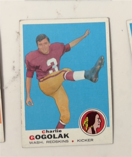 1969 Topps Football #205 Charlie Gogolak — front
